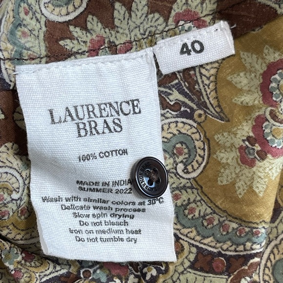 LAURENCE BRAS Paisley Button-Up Blouse 40 - Picture 7 of 7